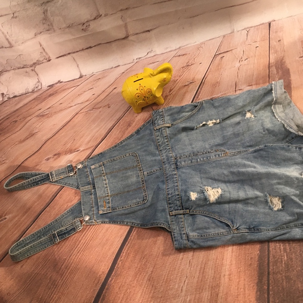 Gap Denim Overall Shorts